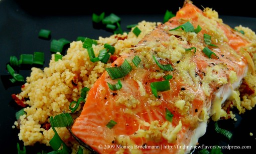 Ginger Glazed Salmon with Sun Dried Tomato Couscous